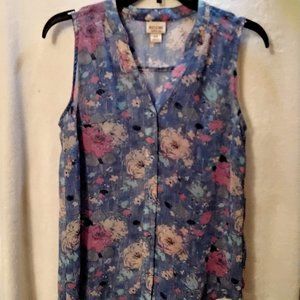 MOSSIMO SUPPLY CO 2 SEMI-SHEER SLEEVELESS  TOP